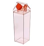 FveBzem Milk Carton Water Bottle 17oz