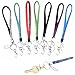 Lanyard Wristlet Wrist Strap Keychain with Colorful Stones for Women 9 PCs Pack - Short Clutch Hand Wallet or Purse Replacement Straps with Key Fob - Holder for Keys, Phone, USB - Great Party Favors
