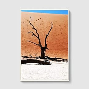 Framed Canvas Home Artwork Decoration Desert Canvas Wall Art for Living Room, Bedroom - 16x24 inches