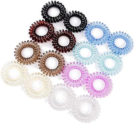 Elastic Spiral Hair Ties No Crease Coil Hair Ties Phone Cord Hair