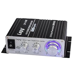 LEPY LP-V3S-BLACK LP-V3S digitale versterker 25Wx2, zwart, zwart