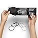 Miracle Face Erase 2 Pack Makeup Remover Face Cloths, Chemical-free, Microfiber, 6 Hair Ties (2 Count, Black)