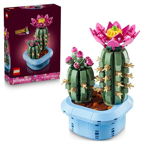 Botanicals Cactus Fleuri - Set de Plante Artificielle en Pot - 2 Cactus & Fausses Fleurs - Décoration Chambre DIY - Cadeau d'anniversaire pour Fille 9 Ans ou Adulte Passionné.e de Plantes 11509