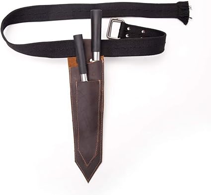 Amazon 包丁ケース ナイフケース レザー シースナイフ 持ち運び 2本収納 キャンプ アウトドア Hersent ホーム キッチン