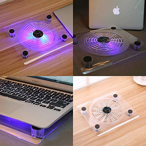image for WFPOWER WF Upgrade USB Dream Color Cooling Fan Stand, LED Rainbow Colo
