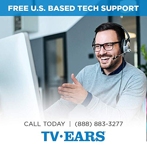 TV Ears Long Range Wireless Headset System TV Headphone Amplifier for