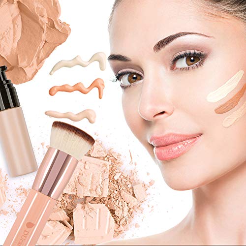 image for DUcare Kabuki Foundation Brush Makeup Brushes Synthetic Buffing Stippl