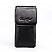 Hengwin Holster Pouch, Premium Leather Carrying Case Belt Clip Holster Smartphone iPhone 8 Plus 7 Plus Holster Pouch Cellphone Sleeve Zipper Pocket for Galaxy S8 Plus LG G5/G6 V30 +Keyring-Black