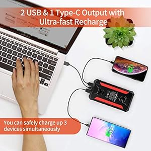 DG-Direct Powerbank Solare 30000mAh, Caricabatterie Solare Portatile Caricatore Solare Impermeabile Batteria Qi Wireless… - immagine 6