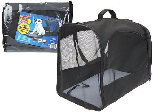 PMS 50X32X40 600D FOLD FLAT TRAVEL PET CARRIER W/STRAP NET 2