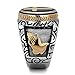 FlameReflection Stainless Steel Men Multi-Color Christian Holy Cross Lord's Prayer Ring catholic Religious Bible Verse Band Sz 10