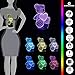 Night Lights for Kids Teddy Bear 7 Colors Change with Remote 3D Nightlight Help Kids Fell Safe at Night or As A Gift Idea for Women or Girls by Easuntec (Teddy Bear Heart)