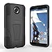 MoKo Google Nexus 6 Case - Layer Protection Cover Case With a Build-In kickstand for Nexus 6 by Motorola Lollipop SmartPhone 2014, BLACK
