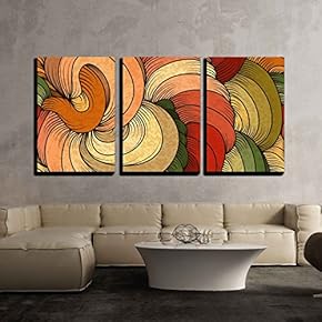 3 Piece Canvas Wall Art - Vector - Seamless Abstract Pattern - Modern Home Art Stretched and Framed Ready to Hang - 16"x24"x3 Panels