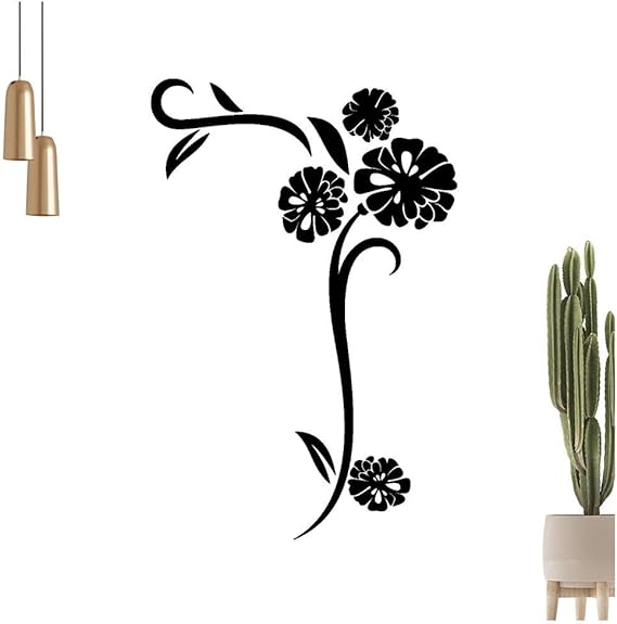 Flower Lines Wall Stickers Wall Stickers Wall Sticker available in 6