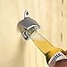 Barware Gear: Brushed Stainless Steel Wall Mounted Bottle Opener with Free SS Mounting Screws.Pop the cap open on your Soda and Beer Bottle