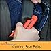 SafeTHammer FBA_SH0001 Seatbelt Cutter Window Breaker Car Safety Hammer (Pack of 2) A Lifesaving Glass Breaker Car Emergency Tool