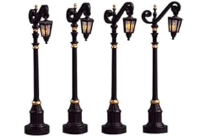 Lemax Christmas - Colonial Street Lamp Set of 4 Battery Operated (4.5V) - 54313