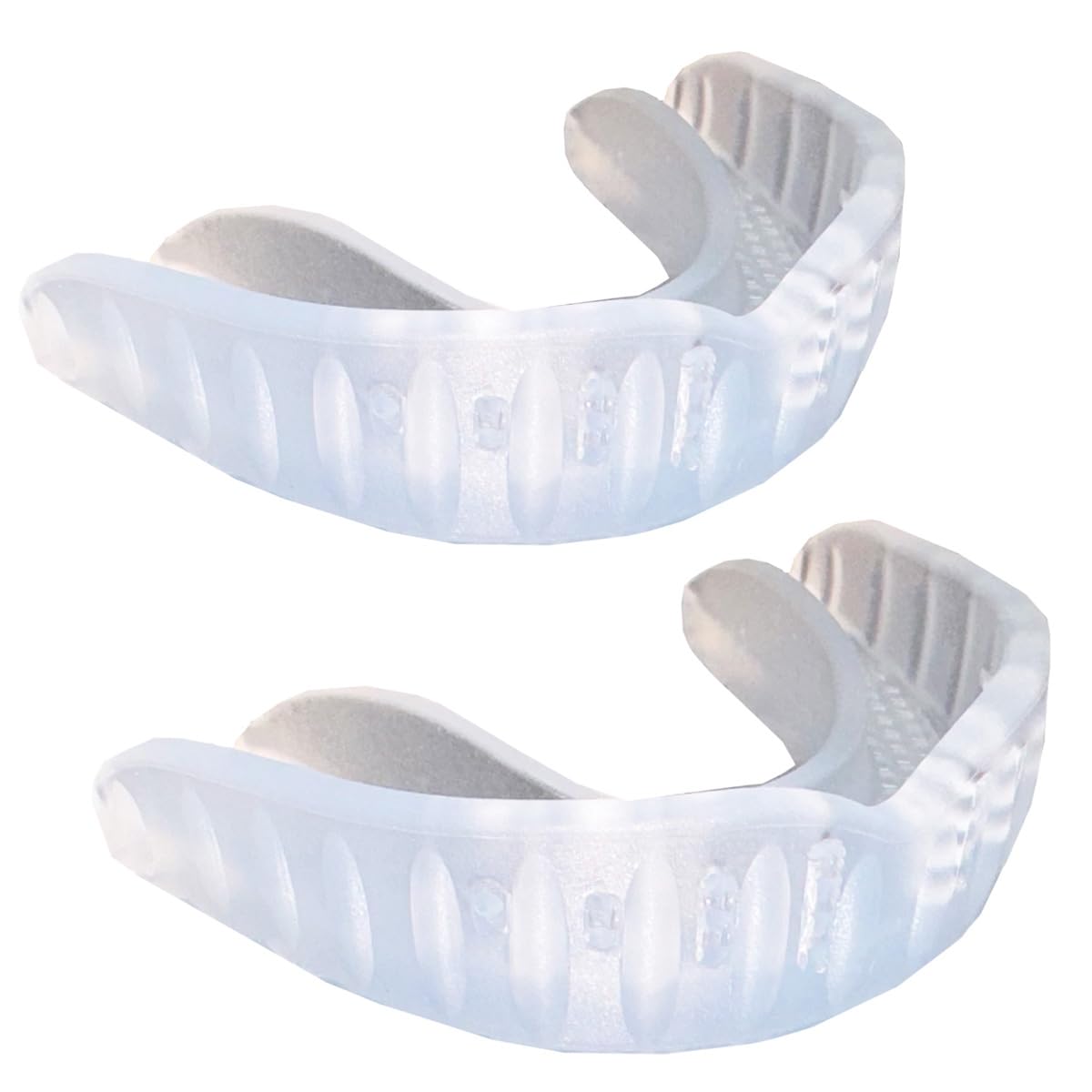 Mouth Guard Boxing, Sports Mouthguard Rugby with Mouthguard Case, Suitable for Boxing,Football, Rugby,Lacrosse, Hockey, Basketball, for Adults (2 Pack Clear)