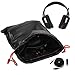TXEsign Premium Quality PU Leather ultra soft inner lining Headphone Protection Pouch Bag 11 x 9.25 Black