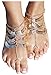 Women's Lady's 2 Piece Golden Multi Layer Foot Chain Anklet Barefoot Sandals Beach Foot Jewelry