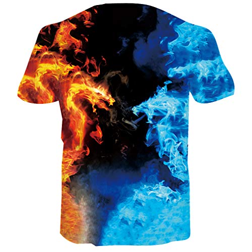 RAISEVERN Frescos Carnival T Shirts Summer Sports Corrientes Superiores Tees Ropa para Hombres de Manga Corta, Banda de Colores