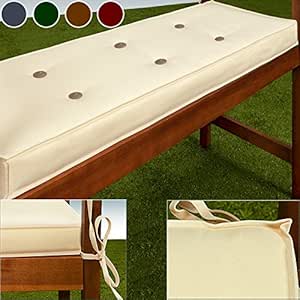 Para Banco de 110 cm asiento cojín asiento acolchado de asiento Jardín