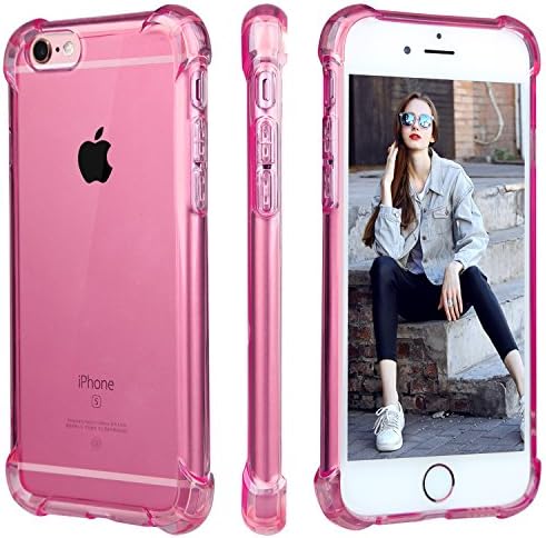iPhone 6 Case, iPhone 6S Case, MoboZx | Premium Reinforced TPU | Transparent | Flexible Slim Protective Anti-Slippery Scratch Resistant Advanced Shock-Proof TPU Gel Bumper, For iPhone 6/6s (Rose)