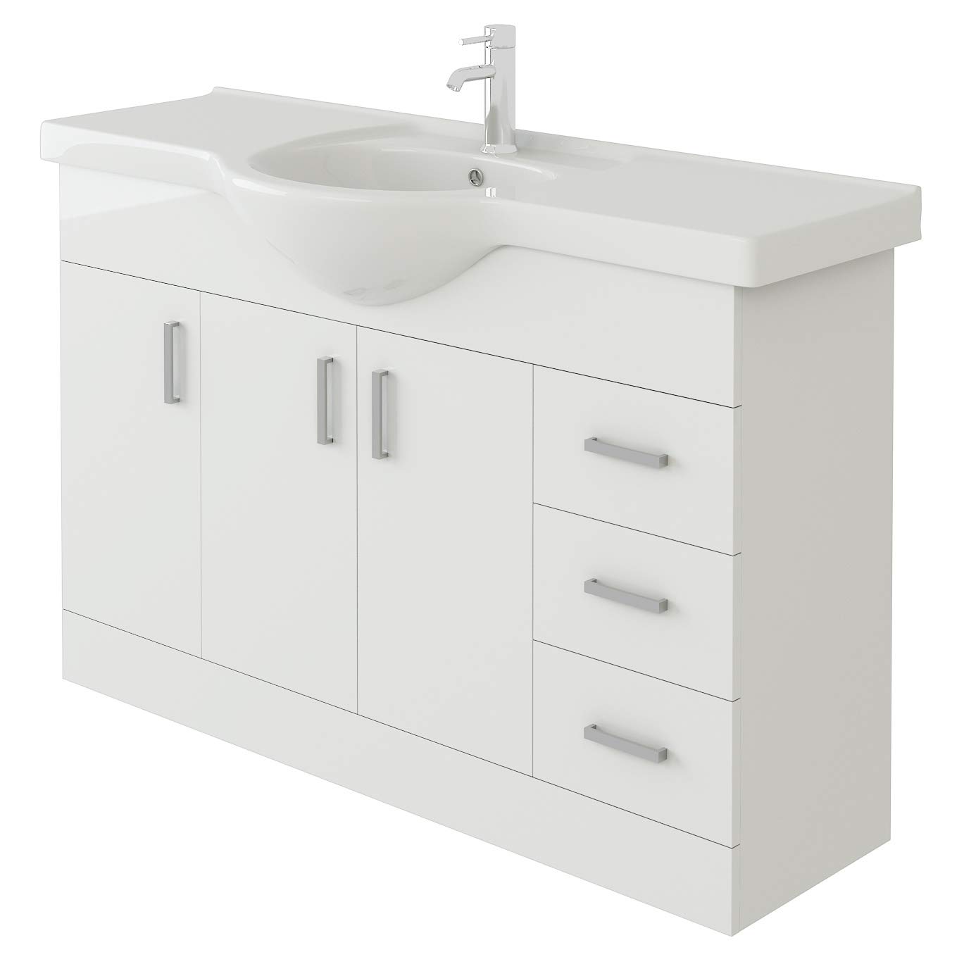 Buy VeeBath Linx Bathroom Vanity Basin Sink Unit High Gloss