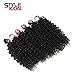 Style Icon Synthetic Kinky Curly Black Hair 16-20 inch 7Pieces/lot Afro Kinky Curly Hair 6 Pieces With Closure Lace For Black Women (16