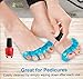 5 Pack Toe Separators Stretchers Straighteners & Dividers for Correcting Overlapping Toes, Bunions, Hammer Toe, Corns, Pedicures SPA Toes - Orthopedic - Soft Gel Spacers - Cleansing Alcohol Pad