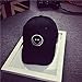WILLTOO Embroidery Cotton Baseball Cap Boys Girls Snapback Hip Hop Flat Hat (Black)