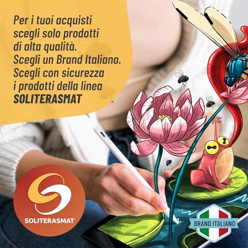 Penna Tablet Universale Ricaricabile USB-C – Pennino Touch per iPad, Tablet Android e Windows, Stylus Capacitivo per Scrittura, Disegno e Appunti, Design Ergonomico e Preciso
