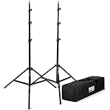 Fovitec - 2x 7'6" Photography & Video Light Stand Kit - [For Lights, Reflectors, Modifiers][Collapsible][Carrying Bag Included]