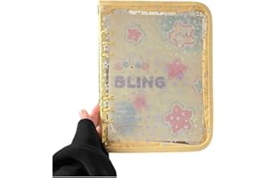 A5 Star Transparent Cover Binder Photocard Holder, Binder Photo Album Cover, PVC Card Binder Photo Card Collection Book(style