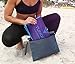 Thin Eco Friendly Travel Yoga Mat 1mm Foldable Lightweight Fitness Mat for Hot Yoga, Pilates, Aerobics, Exercise,& Stretching 68.2” x 24” Rubber & Microfiber Mats Pad with Carrying Case Salmon