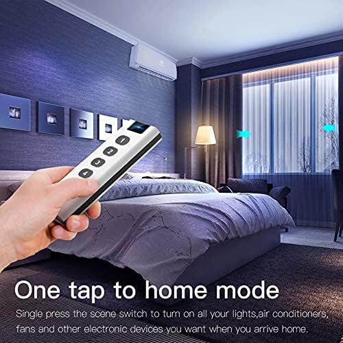SOLE HOME Zigbee Smart Scene Switch 4 Gang Aplicacin Inalmbrica Control Remoto 12 Modos de Escenas Escenas Personalizadas Interruptor Inteligente de Automatizacin Del Hogar Hub Zigbee