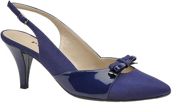 womens navy slingback shoes