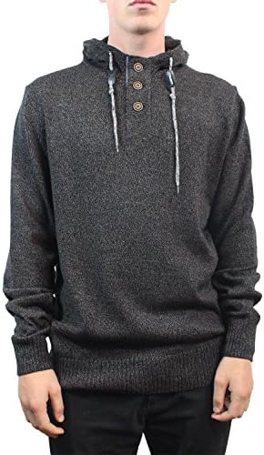 Ocean Current Peppery 3 Button W/ Hood Sweater (X-Large,Black)