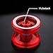 MAGICYOYO Responsive YoYo K1-Plus with Yoyo Sack + 3 Strings and Yo-Yo Glove Gift (transparent Red)