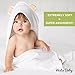 Vesta Baby Hooded Bath Towel and Washcloth Set for Sensitive Skin, Natural Bamboo Rayon 30 x 30 inch Soft Absorbent Towel for Babies, Toddlers, Infants, Little Kids