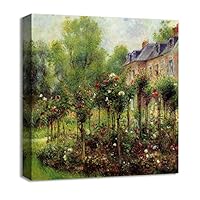 Canvas Wall Art Women in a Garden by Pierre-Auguste Renoir Canvas Prints Home Artwork Decoration for Living Room,Bedroom - 12x12 inches