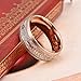 Three Keys Jewelry 6mm 8mm Imitated Meteorite Arrows Inlay Rose Gold Tungsten Wedding Ring Hunting Band