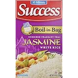 Amazon.com : Success Boil-in-Bag Rice, Thai Jasmine Rice, 14 oz Box ...