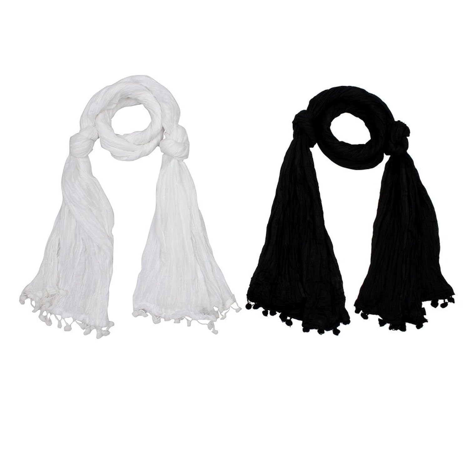 zacharias women's cotton stoles(zach-combo-of-black-whte-dupatta_black and white_free size)