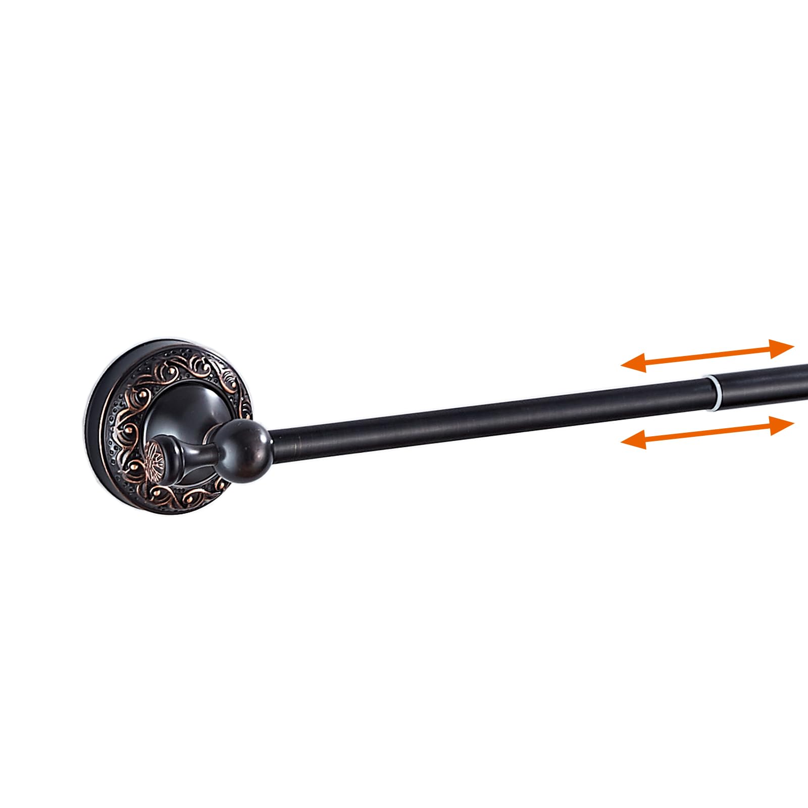 Photo 1 of Towel Racks for Bathroom, NEWRAIN Adjustable Retractable 16-29 Inches Brass Towel Bar, Oil Rubbed Bronze Wall Mounted Towel Holder, Towel Rod for Kitchen