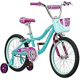Schwinn Elm Girls Bike for Toddlers and Kids, 18-Inch Wheels, Teal