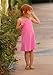 City Threads Made in USA Girls' 100% Cotton Cami Summer Dress Spaghetti Strap