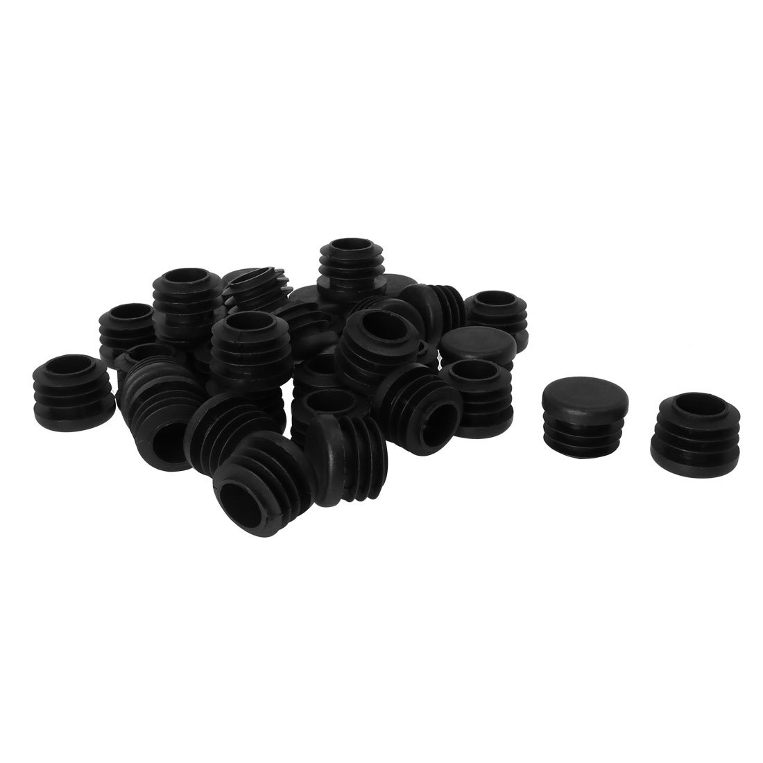sourcingmap 0.87" OD Plastic Round Tube Insert Glide End Cap Pad 34pcs 0.83" Inner Dia for Furniture Protect Table Floor Desk Non-Scratch