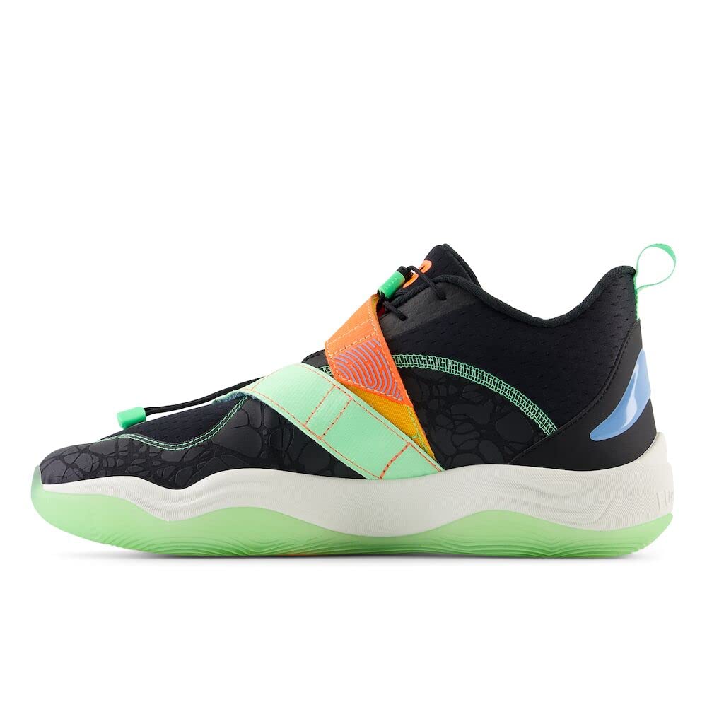 New Balance Unisex FuelCell Lindor V2 Turf Baseball Shoe,Black/Neon Dragonfly/Electric Jade,Men 15 / Women 16.5 Wide